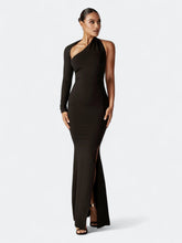 Lilux Sukienka Jednoramienna Z Rozcięciem