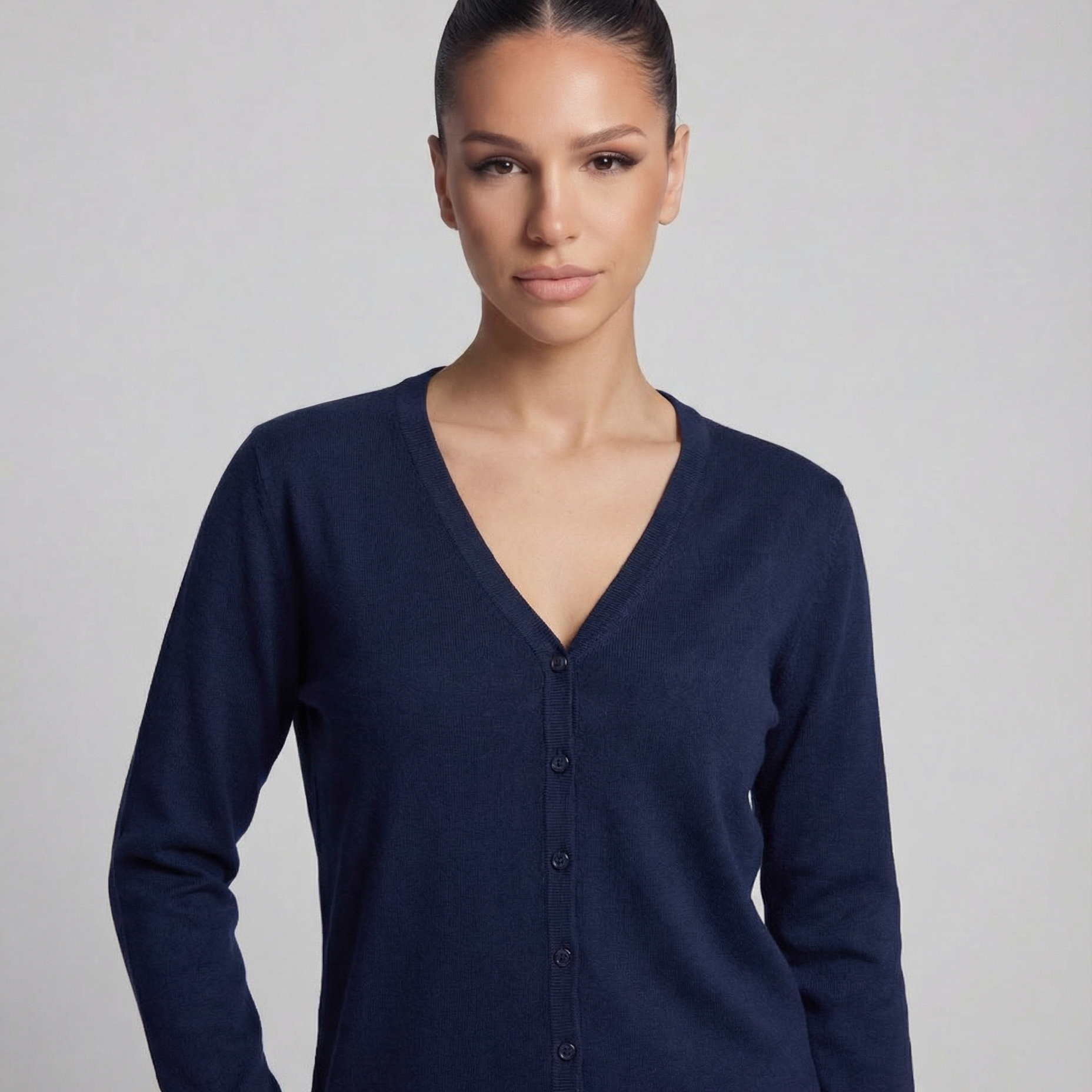 LIVONA Kardigan z dekoltem