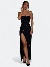 Rochette Suknia Z Drapowanym Gorsetem I Rozcięciem