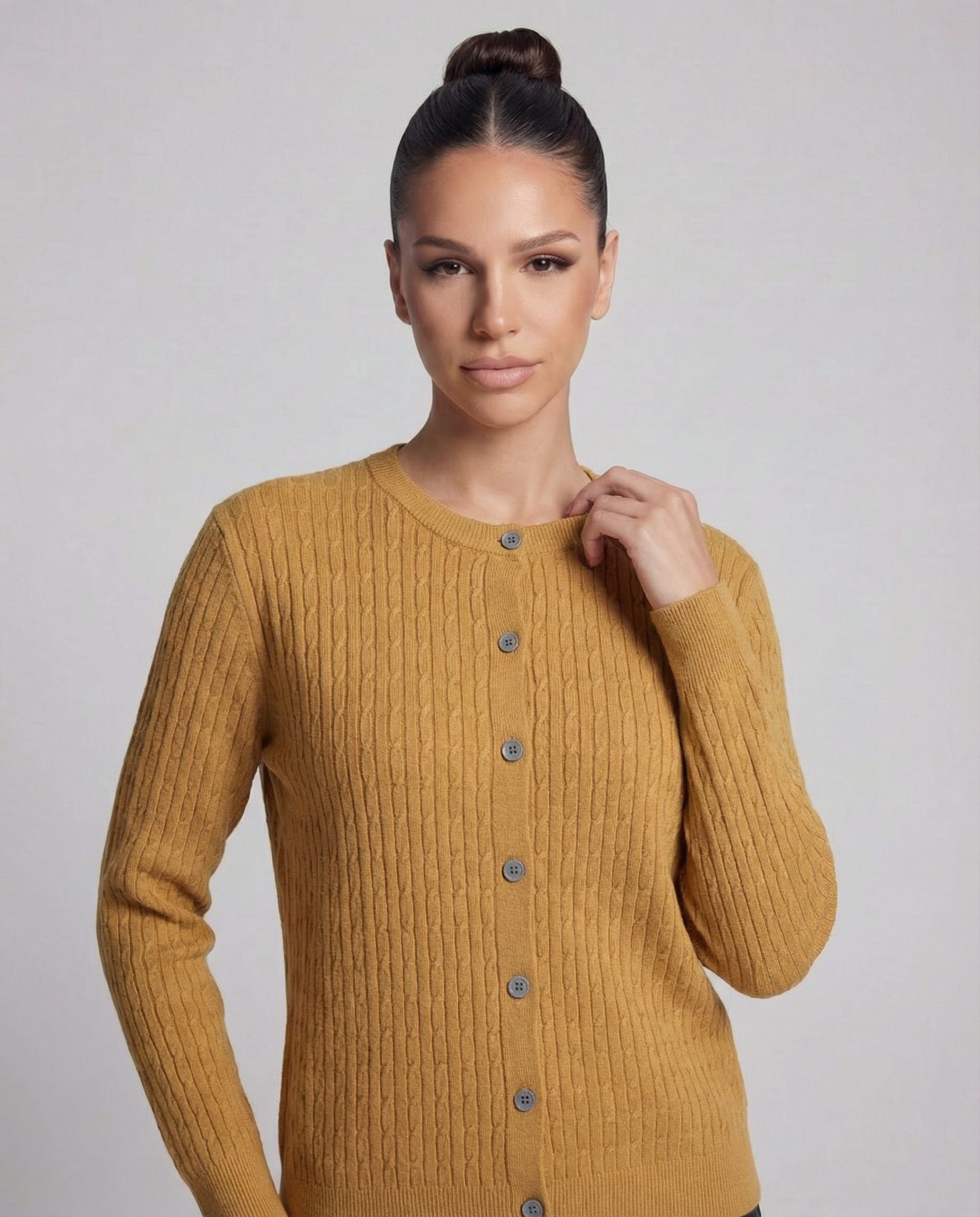 RIVERA Prążkowany Kardigan