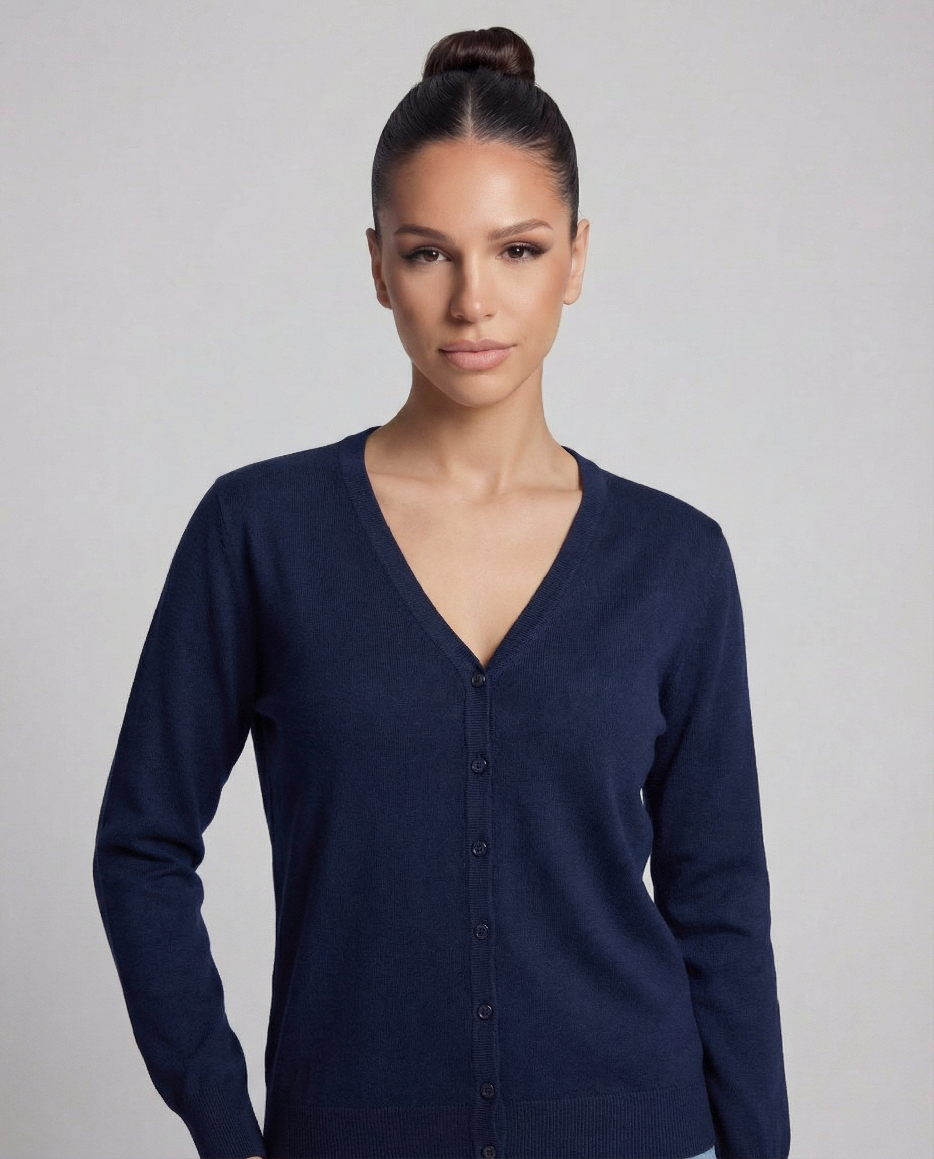 LIVONA Kardigan z dekoltem